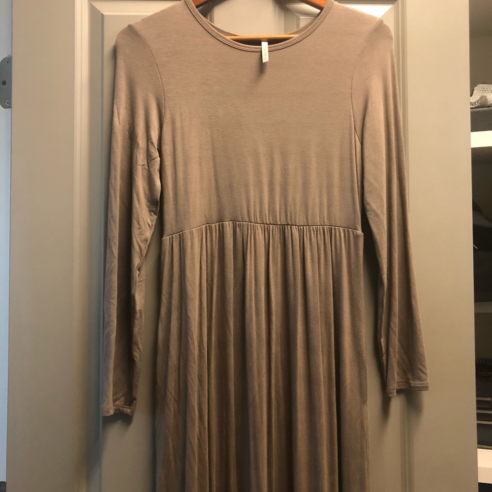 Bellamie dark beige maxi dress